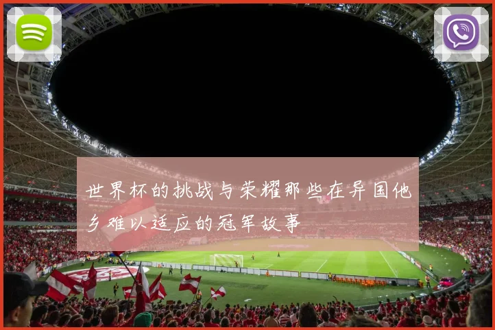 世界杯的挑战与荣耀那些在异国他乡难以适应的冠军故事